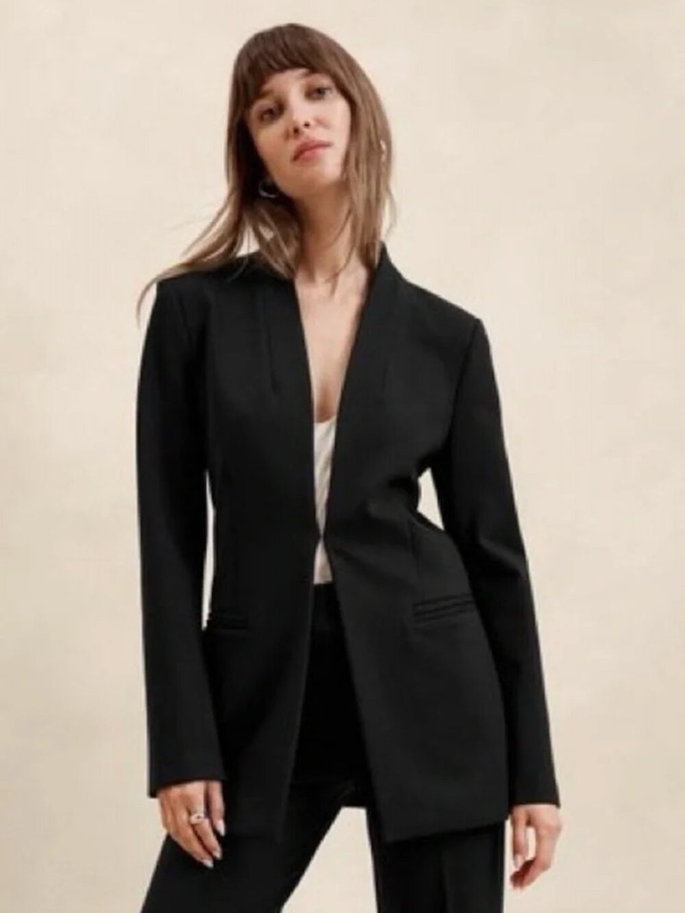 Banana Republic Collarless Blazer (PLUS)